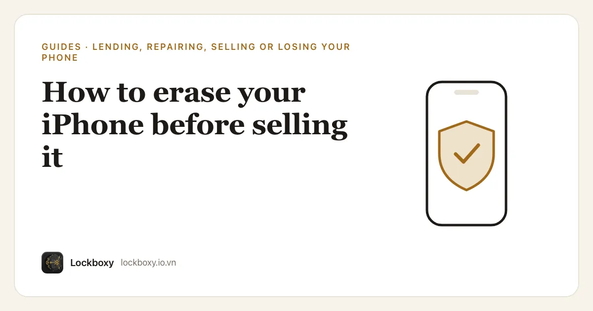 Cover illustration for the guide “How to erase your iPhone before selling it”