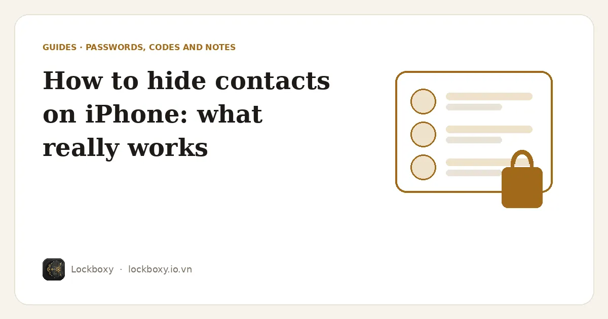 Cover illustration for the guide “How to hide contacts on iPhone: what really works”