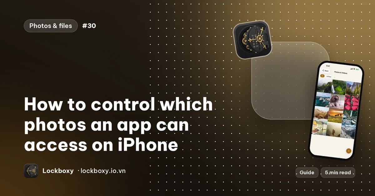 Cover illustration for the guide “How to control which photos an app can access on iPhone”