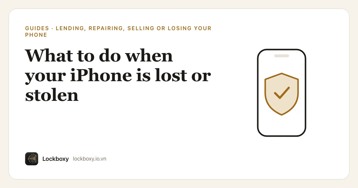 Cover illustration for the guide “What to do when your iPhone is lost or stolen”