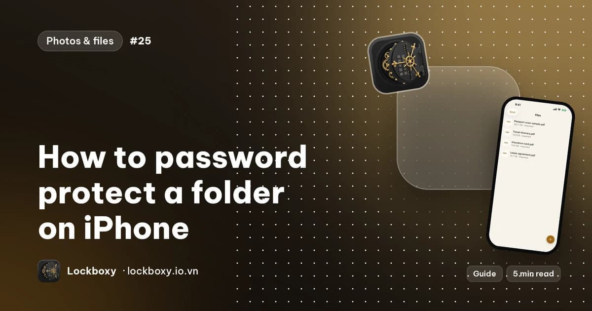 Cover illustration for the guide “How to password protect a folder on iPhone”